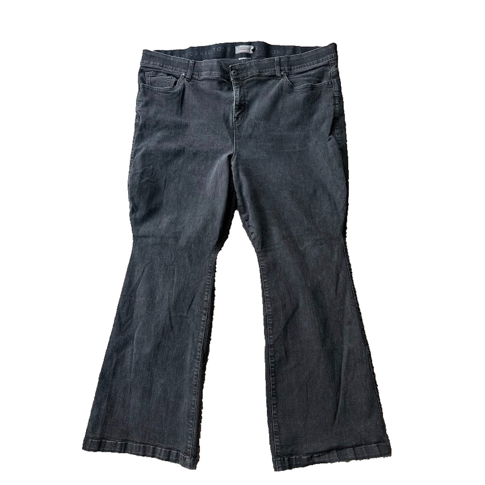 Torrid Women's Cotton Black‎ Size 28T Tall Bombshell Flare Jeans Premium Stretch